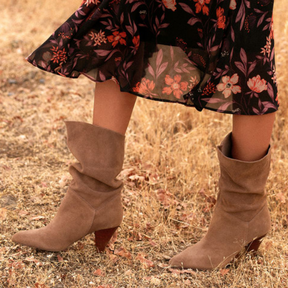 New Steve Madden Suede Leather Slouchy Boots - Picture 4 of 7
